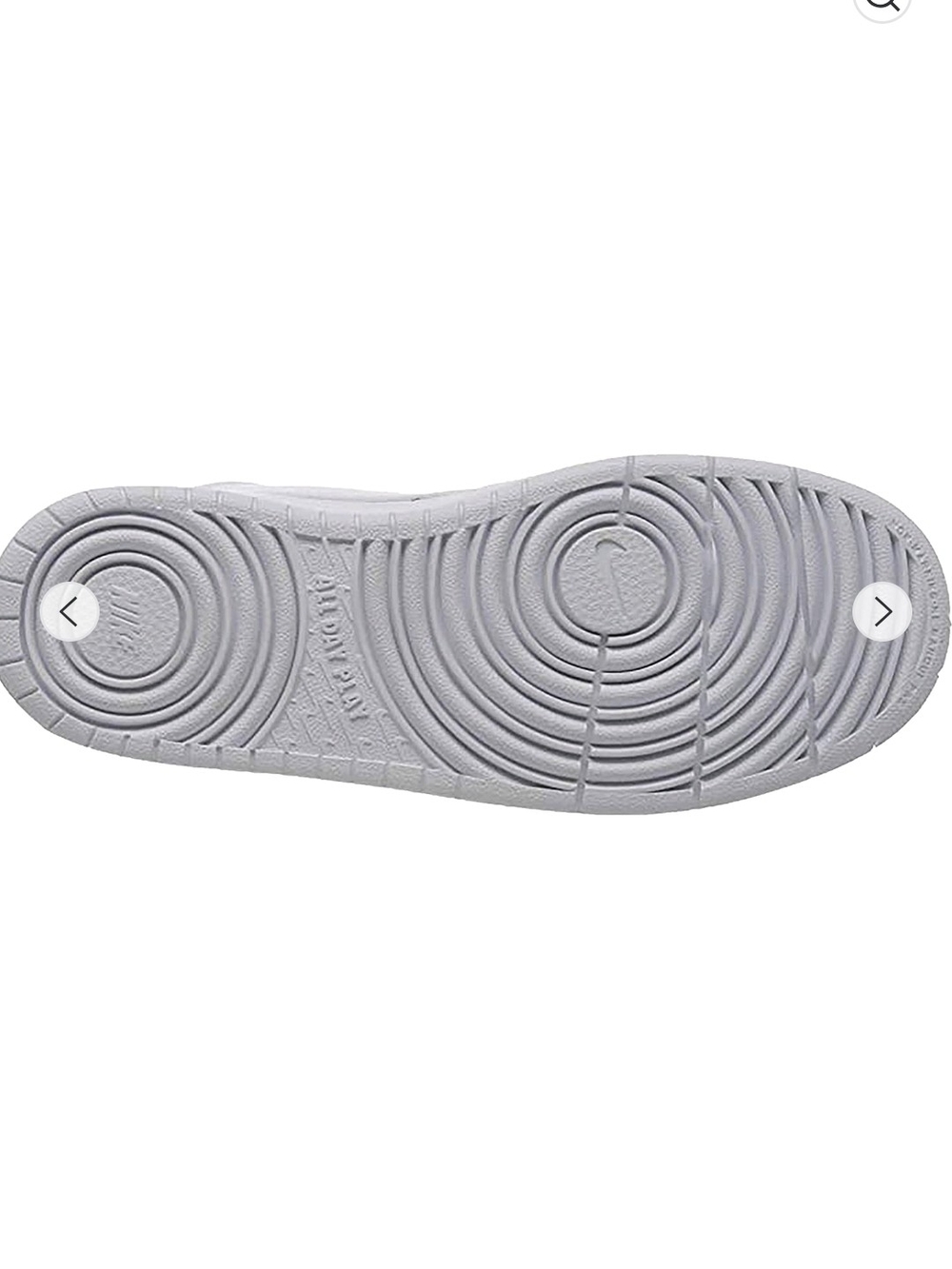Nike Youth Boys White Mid-Top Court Sneakers - Picture 5 of 7
